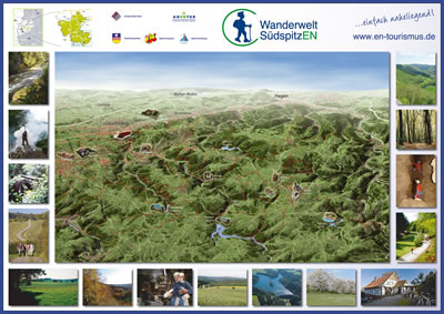 Rückseite mit 3D-Panoramaposter und Rahmen aus Fotos und Grafiken (Klicken zum Vergrößern)