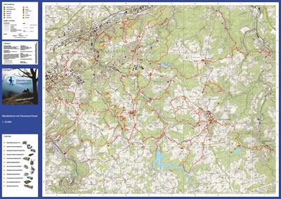 Vorderseite mit Topografischer Karte, Deckblatt und Legende (Klicken zum Vergrößern)